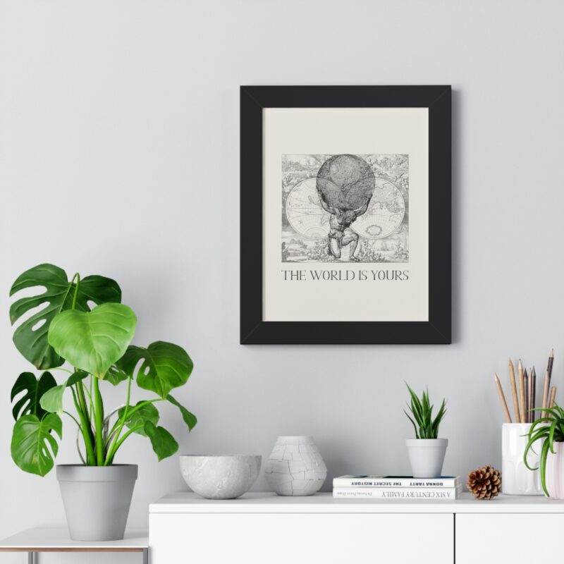 The World Is Yours III | World Map Atlas Print with Frame - Image 2