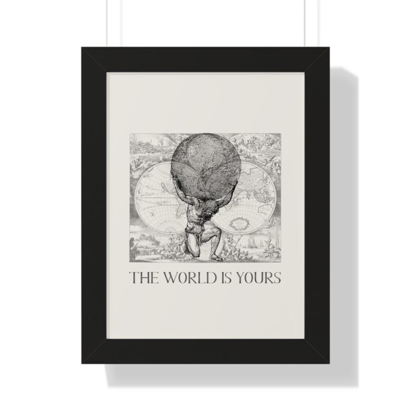 The World Is Yours III | World Map Atlas Print with Frame - Image 4