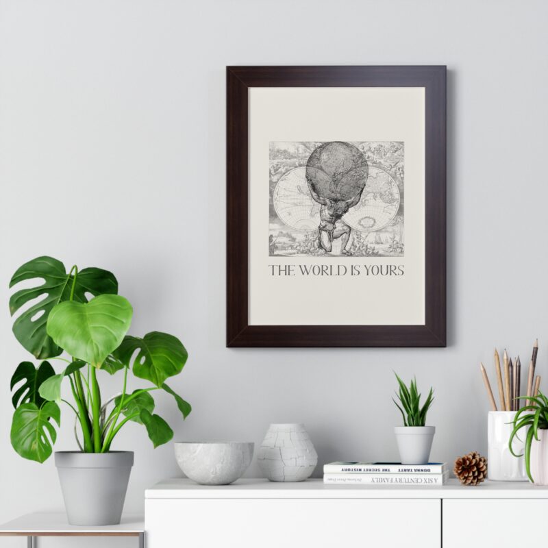 The World Is Yours III | World Map Atlas Print with Frame - Image 23