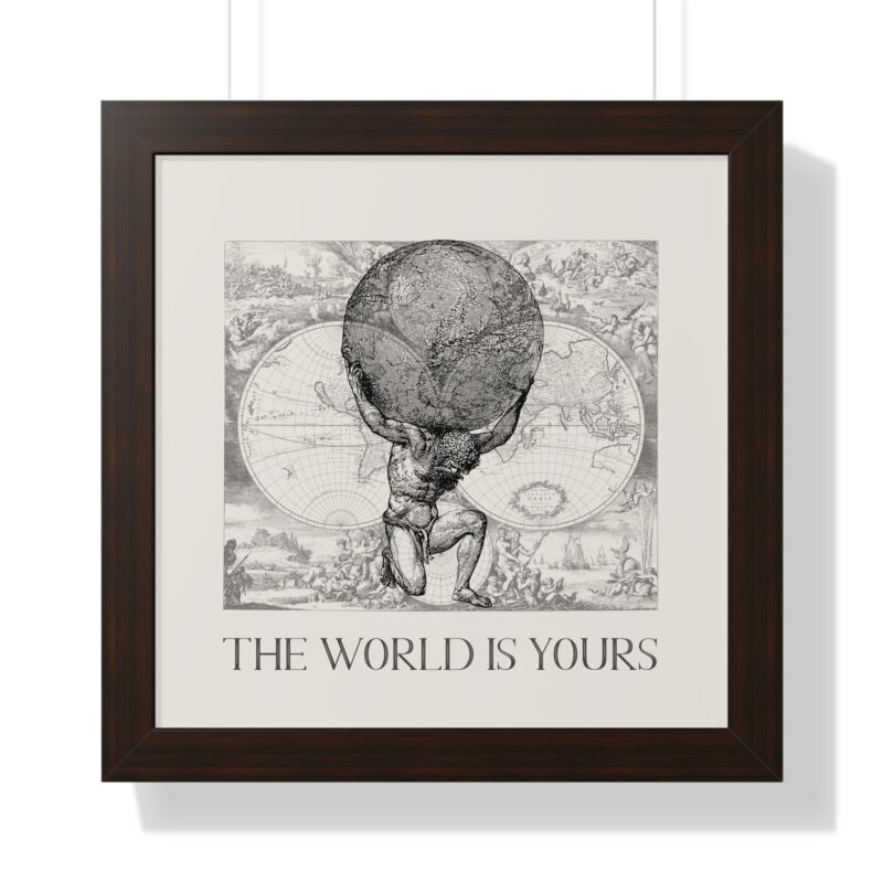 The World Is Yours III | World Map Atlas Print with Frame - Image 25