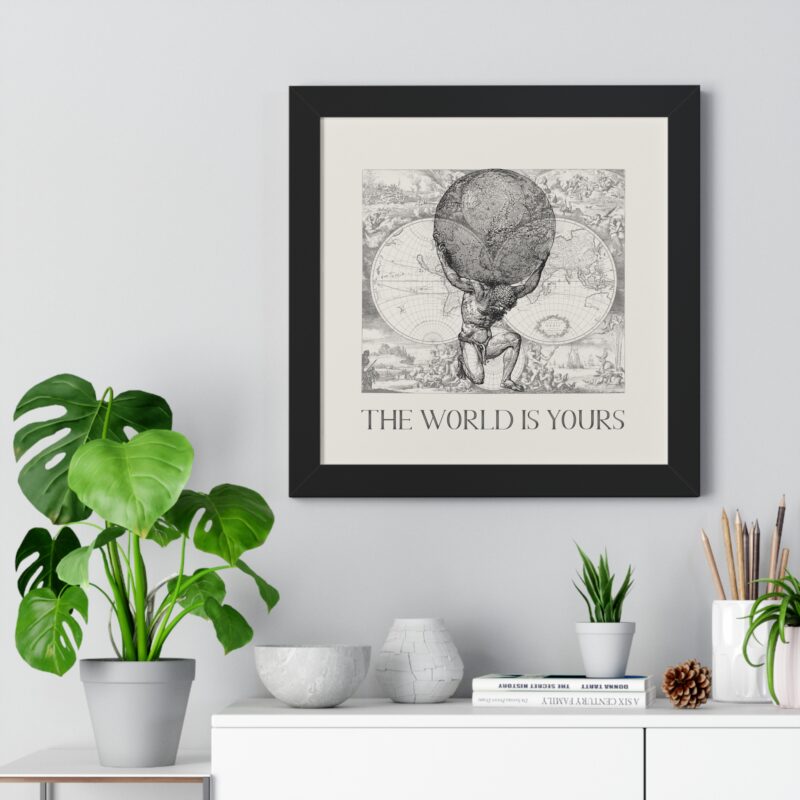 The World Is Yours III | World Map Atlas Print with Frame - Image 8