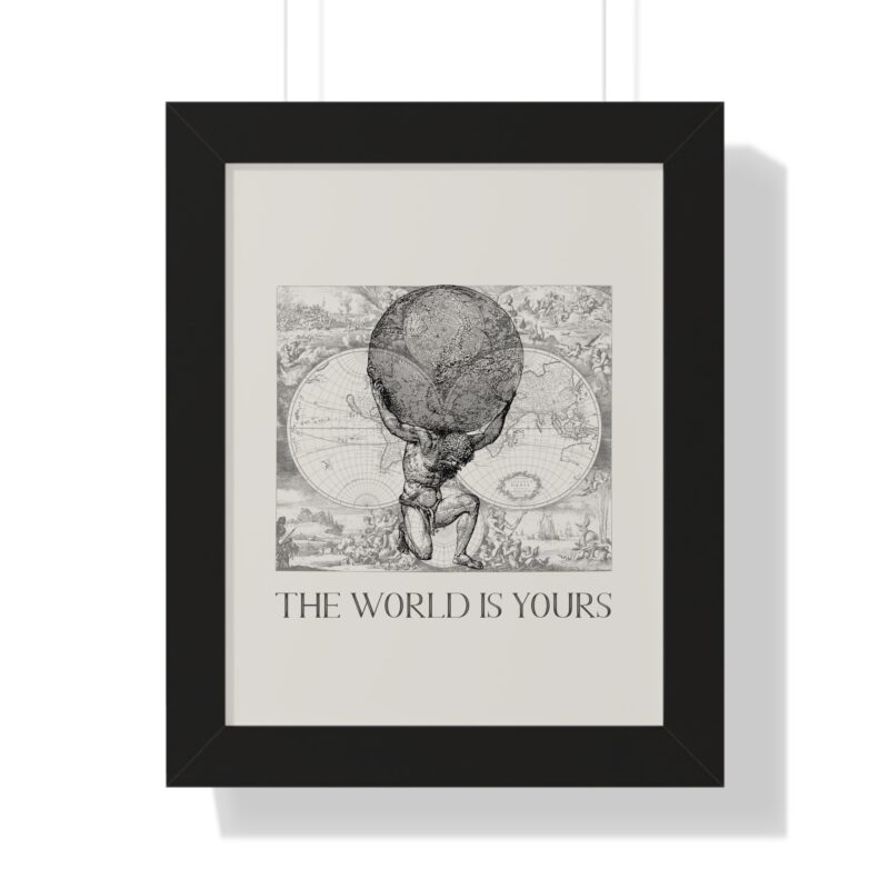 The World Is Yours III | World Map Atlas Print with Frame