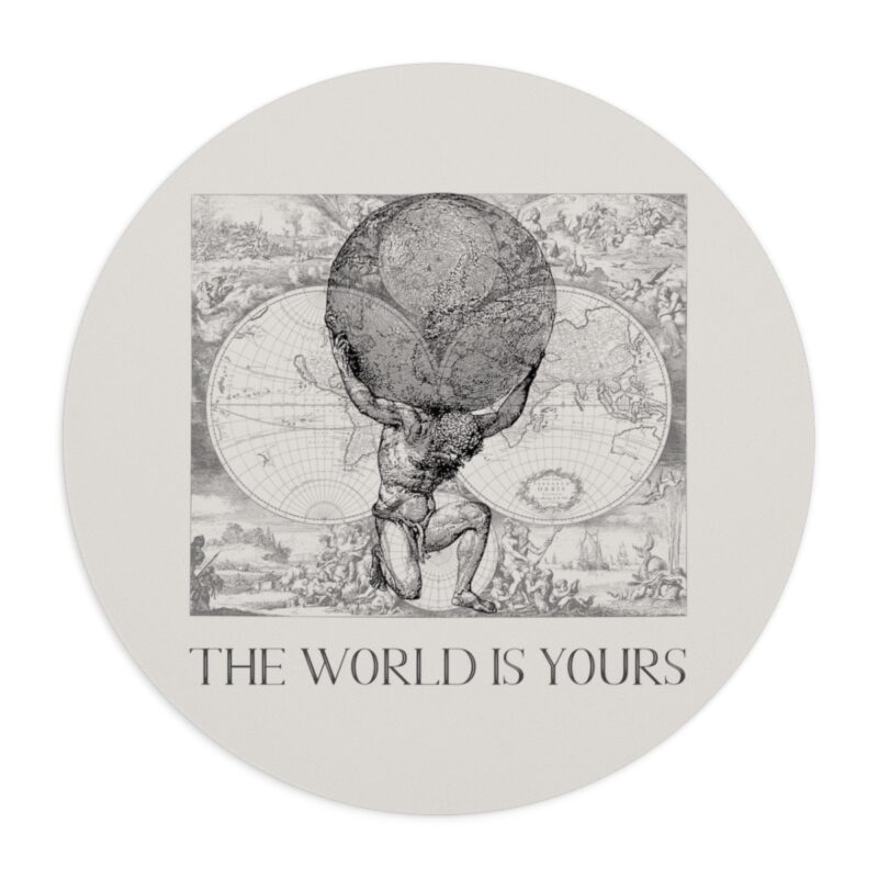 The World Is Yours III | World Map Atlas Mouse Pad - Image 2