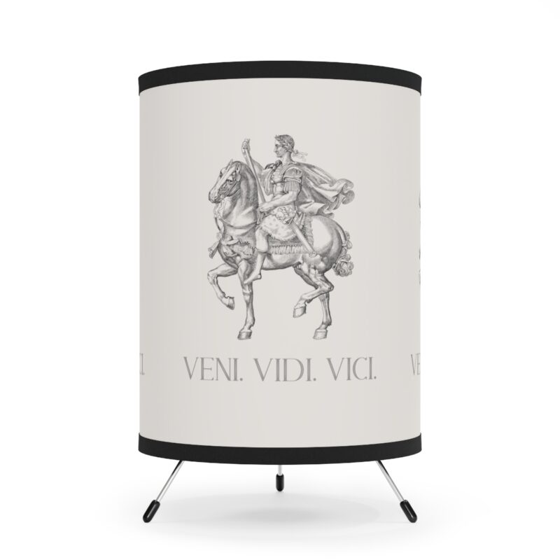 Veni Vidi Vici | Julius Caesar Horseback Lamp with Shade